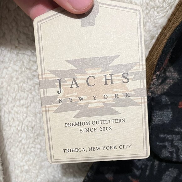 NWT Jachs New York Men's L Western Pattern Wool Blend Sherpa Lined Shirt Jacket - Picture 6 of 7